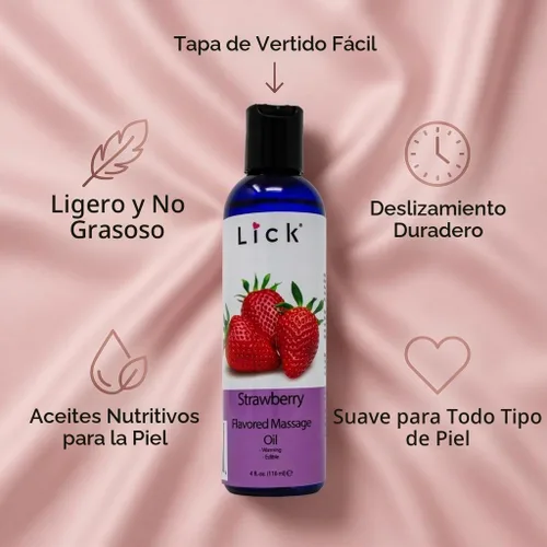 Vista 4 de Aceite de masaje con sabor a fresa con vitamina E natural, aceite corporal comestible cálido para masaje de parejas, suave de larga duración, aceite