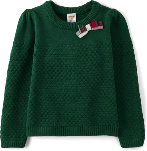 Vista 7 de Gymboree Suéter sin botones de manga larga con cuello redondo para bebés y niños pequeños Negro
