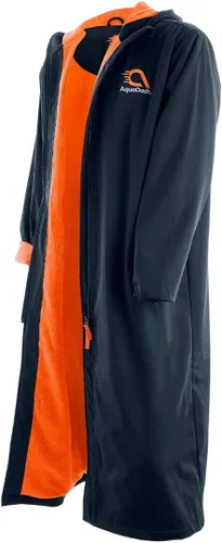 Vista 9 de AquaDash Parka de natación sostenibles, unisex, para adultos y jóvenes, extra larga, algodón natural, anteriormente grandes parkas de natación