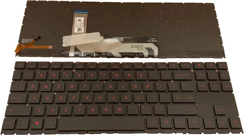 Vista 9 de Teclado retroiluminado rojo para portátil HP OMEN 15 2020 15-EN 15-EK 16-B 16-C 15-EN0010CA 15-EK0019NR 15-EN 15-EN0013DX 15-EN0023DX TPN-Q238