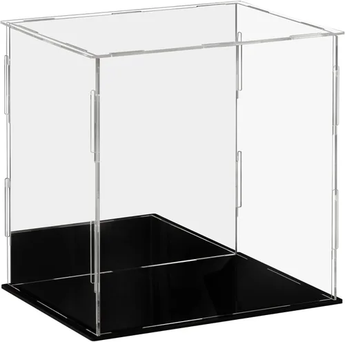 Vista 3 de Vitrina acrílica, versátil escaparate coleccionable para figuras de acción y juguetes, 1 paquete (negro, 7.8 x 5.9 x 7.8 pulgadas)