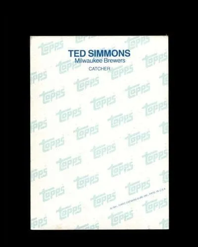 Vista 2 de Ted Simmons JSA Coa Signed 1981 Topps Super Autograph - Baseball Slabbed Autographed Cards