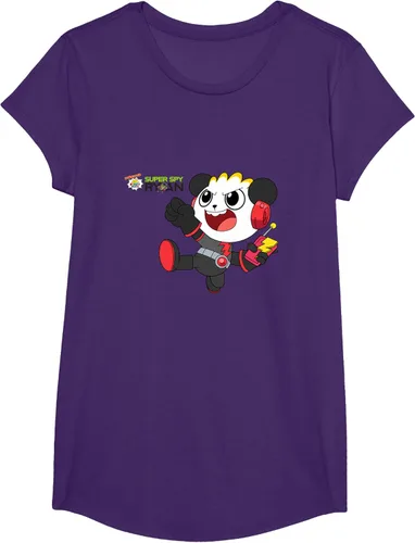 Vista 14 de Ryan's World Super Spy Combo Panda Camiseta, gris, S Asfalto