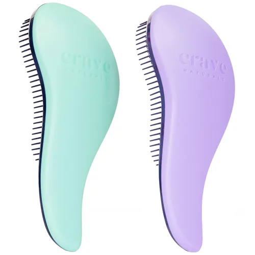 Vista 12 de Crave Naturals, Cepillo Desenredarte Deslizante para Resultados Definitivos, Niños y Adultos, Uso como Peine o Cepillo para Cabello, Color Negro