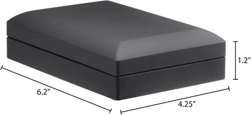 Vista 2 de Allure – Caja al por mayor de 12 unidades – Pequeña caja para collar con luz LED, forma cuadrada, elegante estuche para collar de diamantes