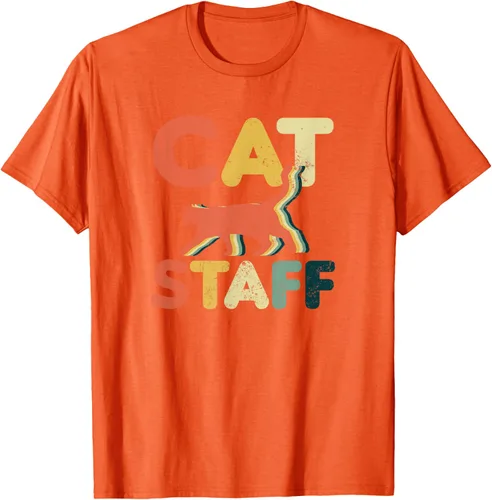 Vista 48 de Cat Servant Design Vintage Retro Staff Gift T-Shirt for Men Women
