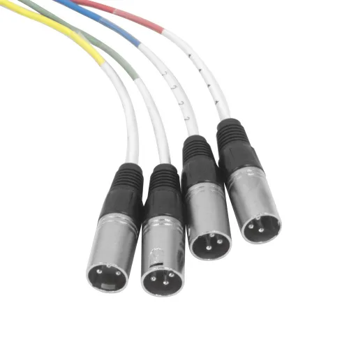 Vista 2 de Seismic Audio - SAXT-4x5M - Cable serpiente de 4 canales TRS de 1/4" a XLR macho - 5 pies de largo - Extremos reparables - Serpiente de efectos