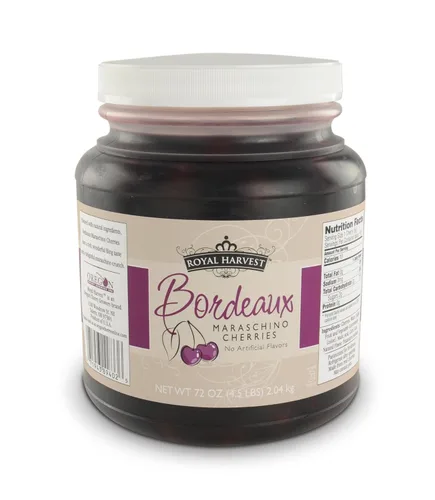 Vista 2 de Royal Harvest Cerezas de Maraschino de la Naturaleza con Tallos, frasco de 72 onzas