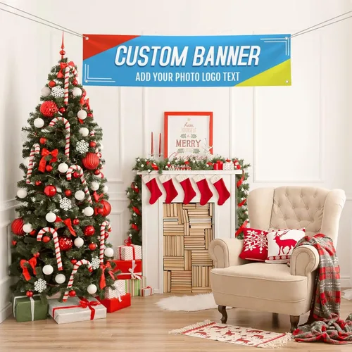 Vista 3 de Banners y letreros personalizados para exteriores, personalizables, con foto, texto, decoración de impresión para fiesta de cumpleaños, negocios