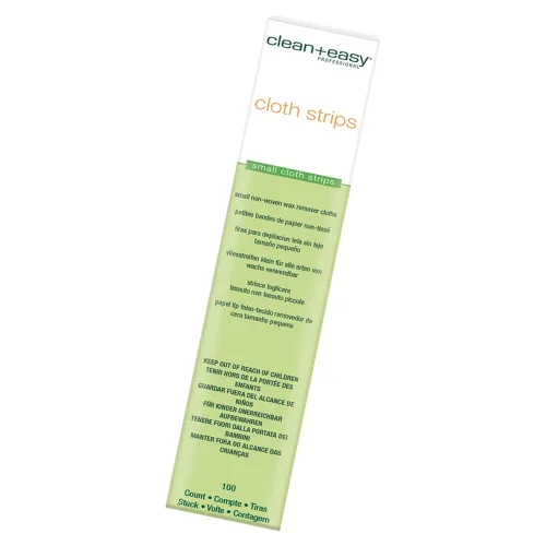 Vista 7 de Clean + Easy Rollo de tiras de cera de tela extra grandes, rollo de depilación no tejido para depilación, tiras de cera de muselina para cuerpo