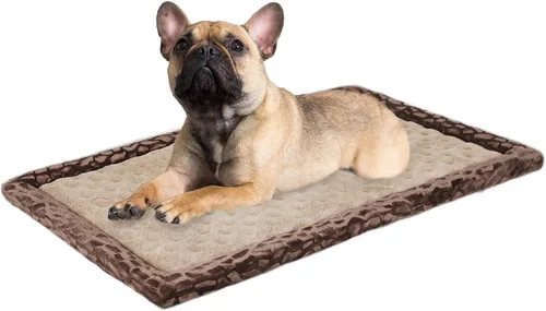Vista 9 de Almohadilla para jaula de perro 24x17 pulgadas gris, colchoneta de cama de espuma viscoelástica para perro pequeño y gato, lavable, cama para dormir