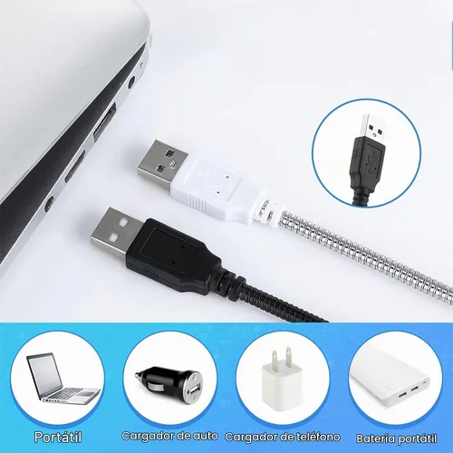 Vista 5 de Mudder 2 piezas de luz LED USB para teclado, laptop, lámpara de computadora