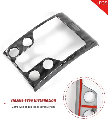 Vista 2 de JeCar Panel de tablero central ABS Interior Trim Kit para Ford F150 Raptor 2013 2014, textura de fibra de carbono
