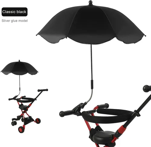 Vista 3 de TITA-DONG Paraguas para silla con abrazadera, silla de playa ajustable universal, con protección UV, sombrilla para silla de patio, silla de playa