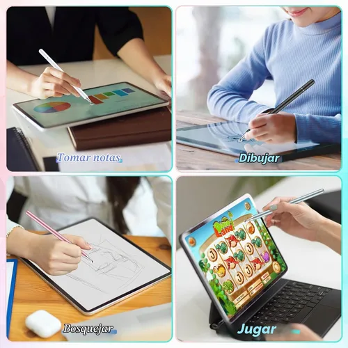 Vista 6 de Lápiz capacitivo para pantalla táctil, paquete de 4 lápices capacitivos universales para iPad pro/iPhone/tabletas Android y todas las pantallas