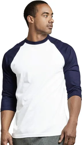 Vista 26 de TOP PRO Camiseta de béisbol casual con manga raglán 3/4 para hombre