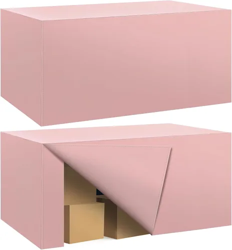 Vista 26 de Paquete de 2 manteles ajustados para mesa rectangular de 4 pies, 48 x 24 pulgadas, cubiertas de mesa verde manzana, tela de poliéster resistente al