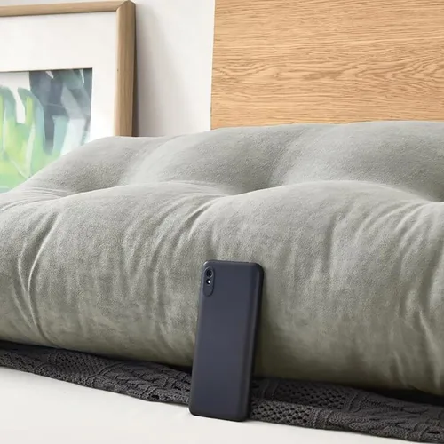 Vista 3 de Cabecera triangular grande con respaldo de cuña y respaldo de posicionamiento, almohadas de lectura, almohadas de cuña para cama de día, litera