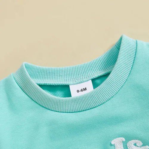 Vista 100 de Traje de San Valentín para bebé, niña, niño, traje de San Valentín, sudadera de manga larga con estampado de corazón
