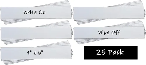 Vista 2 de Magna Visual - Tiras magnéticas precortadas de 1 x 6 pulgadas, color blanco, paquete de 25