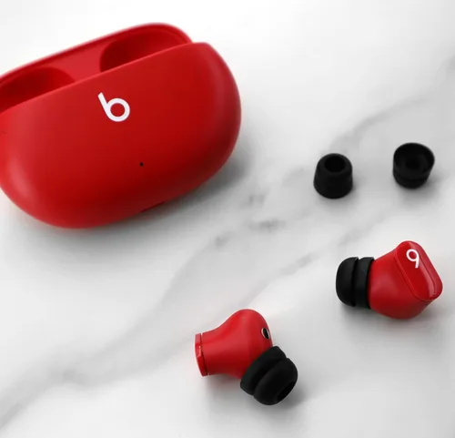 Vista 9 de Kit de 9 pares de almohadillas compatibles con Beats Studio Buds +, doble brida de silicona y puntas de espuma viscoelástica, S/M/L de repuesto