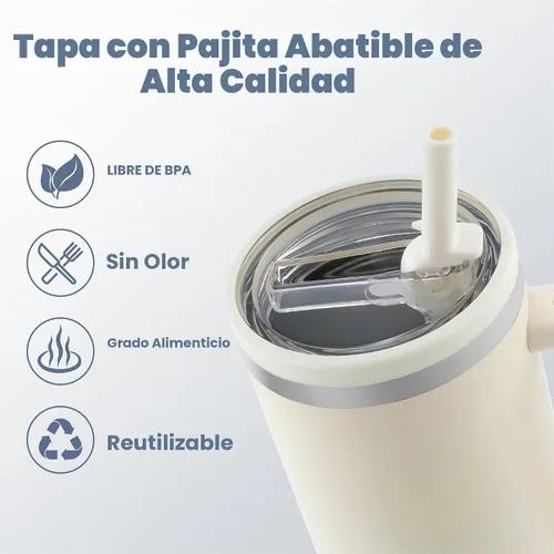 Vista 2 de Stanley - Juego de 2 tapas de repuesto para vasos Stanley H2.0 Quencher, cubierta de popote a prueba de polvo para tazas Stanley, diseño a prueba