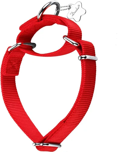 Vista 9 de Martingale collares para perros, ajustable, durable, color sólido, de nylon, Collar para perro grande, mediano y pequeño, por Dazzber, Rosado