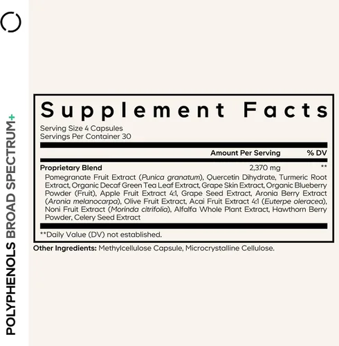 Vista 5 de Codeage Suplemento de polifenoles - Pastillas de té verde orgánico, quercetina, granada, cúrcuma, resveratrol y polifenoles vegetales, nutrientes