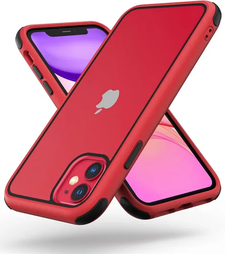 Vista 62 de Mobnano Funda transparente para iPhone 11, con protección multicolor a prueba de golpes, no amarillenta, anti arañazos, parte trasera