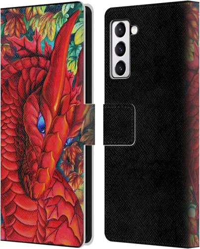 Vista 21 de Head Case Designs Officially Licensed Carla Morrow Galactic Entrancement Dragons Leather Wallet Case Compatible with Samsung Galaxy A07 4G