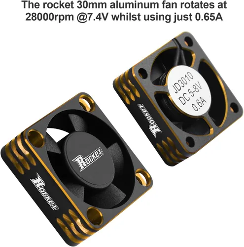 Vista 2 de Ventilador de enfriamiento del motor RC Disipador de calor del motor 28000RPM ESC Ventilador de enfriamiento para coche RC 1/8 1/10 1/12 escala 540