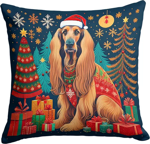 Vista 37 de Caroline's Treasures DAC1082PW1414 Affenpinscher - Almohada decorativa de tela navideña, lavable a máquina, para interiores y exteriores, para sofá