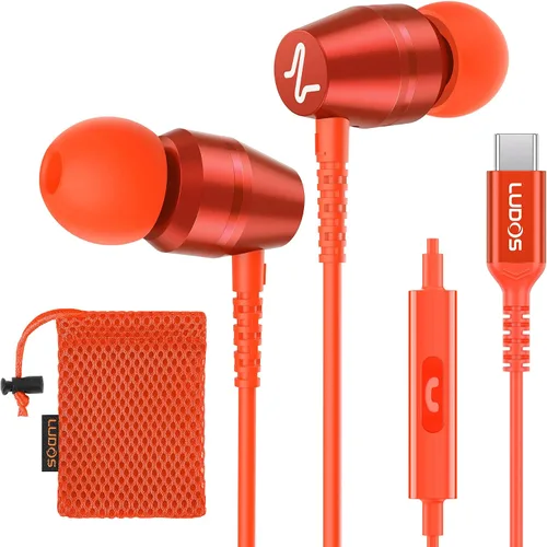 Vista 27 de LUDOS OMNITONE Auriculares con cable in-ear, 5 años de garantía, auriculares con micrófono, conector de 3.5 mm, auriculares con cable