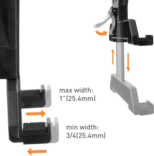 Vista 2 de iBOLT TabDock - Soporte para tableta a granel, se adapta a tabletas de 7 a 10 pulgadas y todos los adaptadores estándar de 4 puntas de la industria