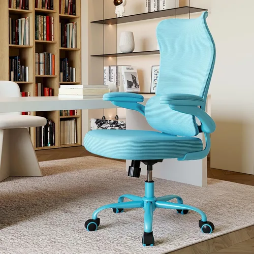 Vista 46 de TRALT - Silla de oficina ergonómica con soporte lumbar, color beige, 1