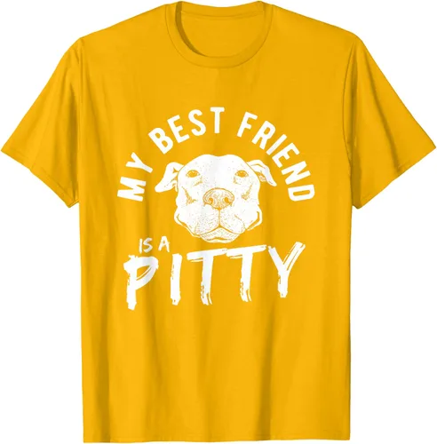 Vista 58 de My Best Friend Is A Pitty Pitties Pitbull - Camiseta Negro