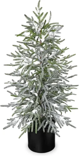 Vista 11 de 2.6FT Artificial Small Mini Pine Tree for Tabletop, Real Touch 31 inch Premium Artificial Topiary Tree Potted Plants for Home Tabletop Entryway