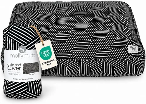 Vista 3 de Molly Mutt Morning - Funda para jaula de perro, 100% algodón orgánico con certificación GOTS para cama de perro o cachorro, duradera, lavable