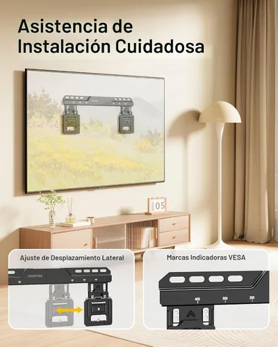 Vista 8 de monTEK Soporte de pared para TV ultra delgado de 0.35 pulgadas