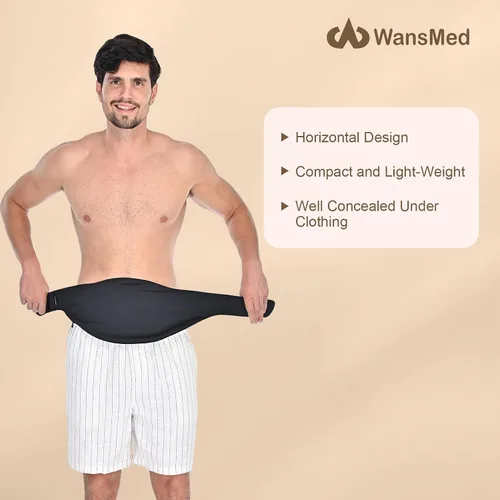 Vista 4 de Fundas para bolsas de ostomía WansMed para hombres y mujeres Cinturón para ostomía para deportes y vida diaria Solución a prueba de fugas y que