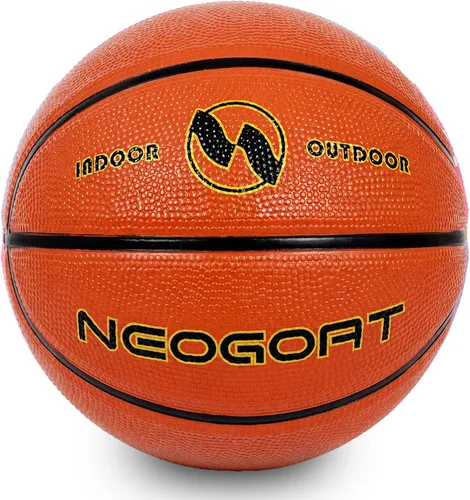 Vista 15 de Pelota de baloncesto para niños y jóvenes tamaño 4/5 25.5/27.5", Pelota de baloncesto de goma gruesa y duradera de alto rebote NEOGOAT tamaño 4/5