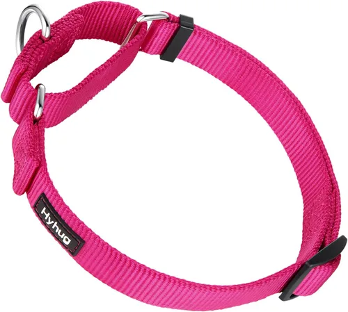 Vista 6 de Hyhug Collar Martingale para perros pequeños, color verde, resistente a prueba de escape, nailon duradero, sin hebilla, ideal para entrenamiento
