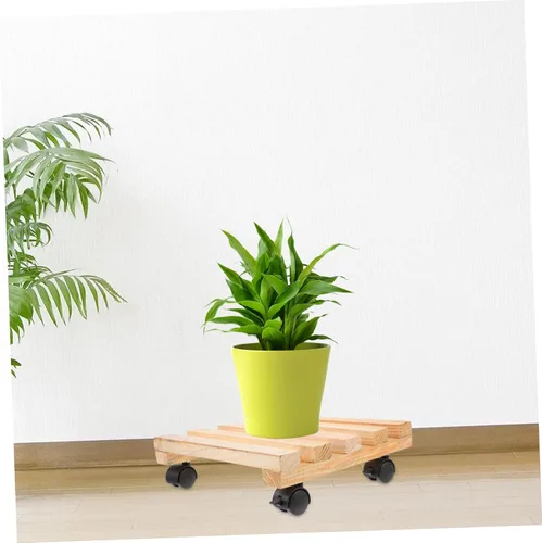 Vista 4 de GANAZONO Soporte para plantas de alta resistencia, soporte para plantas al aire libre, 1 unidad, soporte de madera para flores pequeñas, organizador