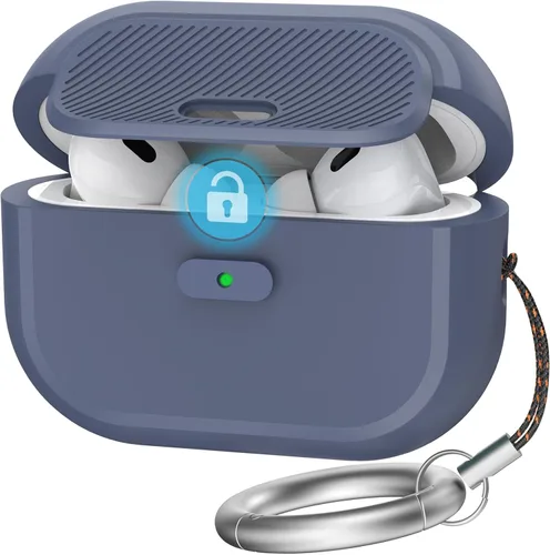 Vista 16 de TRONWIN Funda para AirPods Pro 2, [con bloqueo] Funda para AirPods Pro de una pieza (2ª/1ª generación), funda protectora completa de silicona suave