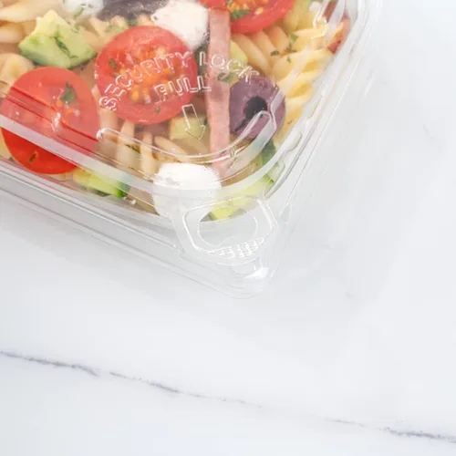 Vista 8 de Restaurantware Tamper Tek - Contenedores para llevar de 8 onzas, 100 recipientes a prueba de manipulaciones, tapa con bisagras, recipientes