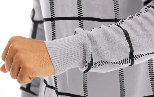 Vista 6 de MAGNIVIT Suéteres de punto de diseño básico para hombre, de algodón, suave, cuello redondo, para otoño e invierno