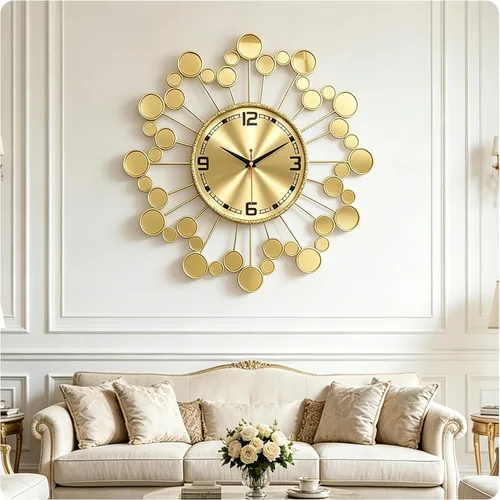 Vista 15 de Reloj de pared decorativo grande, silencioso, sin tictac, moderno, de metal, decoración para sala de estar, oficina, dormitorio, cocina