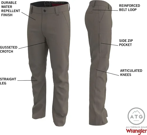 Vista 4 de ATG by Wrangler Pantalón Trail con bolsillo con cremallera para hombre