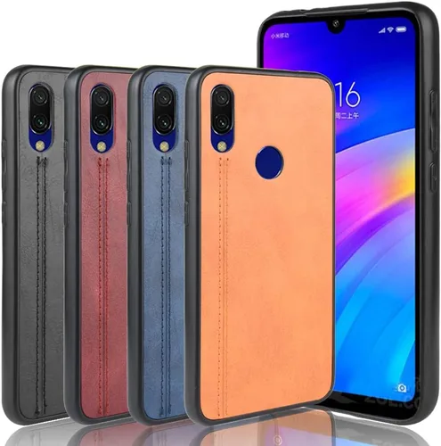 Vista 7 de Funda de teléfono para Xiaomi Redmi Note 7, Funda para Xiaomi Redmi Note 7 Funda protectora de cuero PU estilo vaca, funda antideslizante a prueba