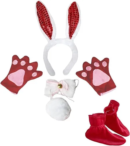 Vista 2 de Petitebella Combinado Animal Diadema Bowtie Cola Guantes Zapatos 5pc Disfraz 1-5 años Oso